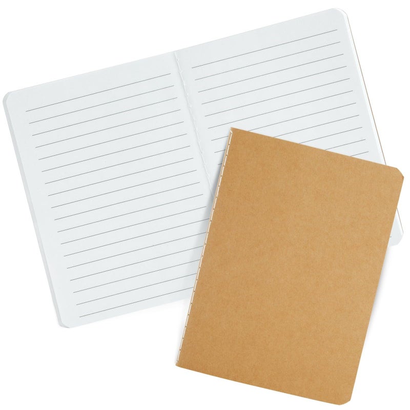 Paper Junkie A6 Kraft Paper Notebook - 4 x 6 in, Brown, 24 Pack Softcover, 80 Lined Pages - Writing Journal for Kids & Students - Bulk Journals - Notebooks & Party Favors - Classroom & Office Supplies - Image 5